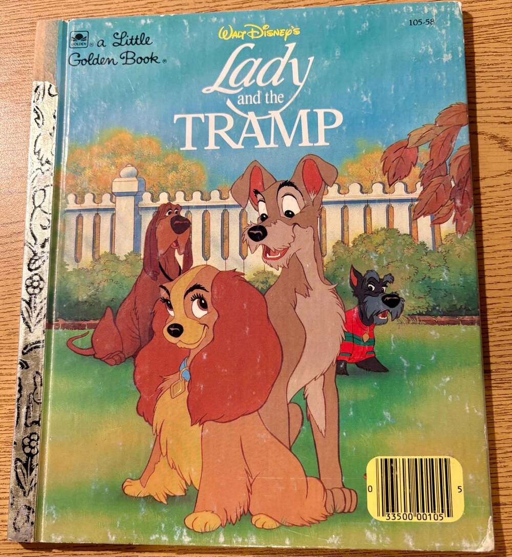 Lady and the Tramp | Vintage Little Golden Book | 1954 Disney Classic Reprint |